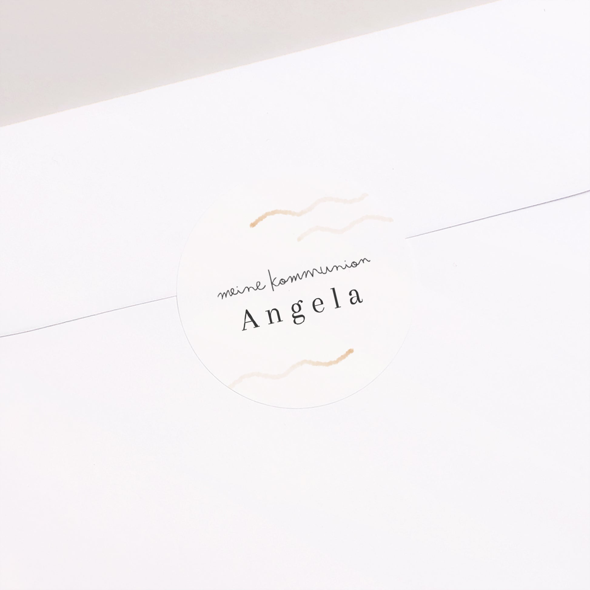 Sticker Kommunion Rund Wellige Arche foto N° 1