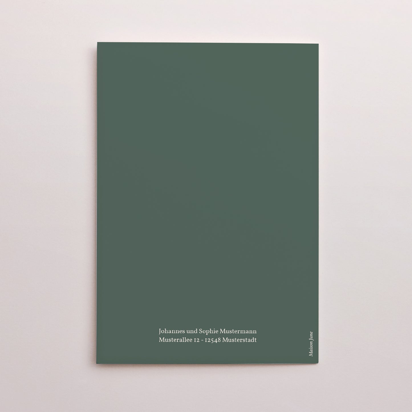 Taufeinladung Doppelter Porträtflügel Floral Grün foto N° 3