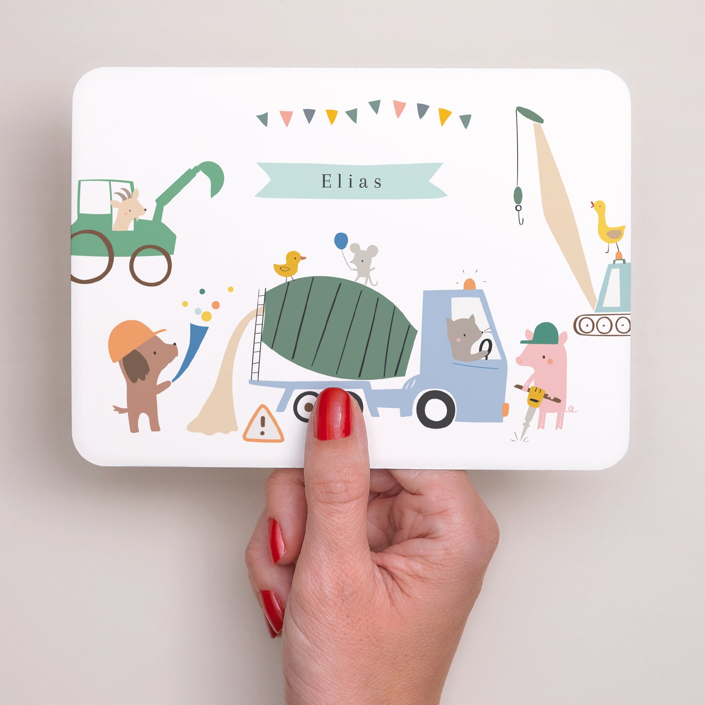 Einladungskarte Kindergeburtstag Landschaft, abgerundete Ränder foto N° 3