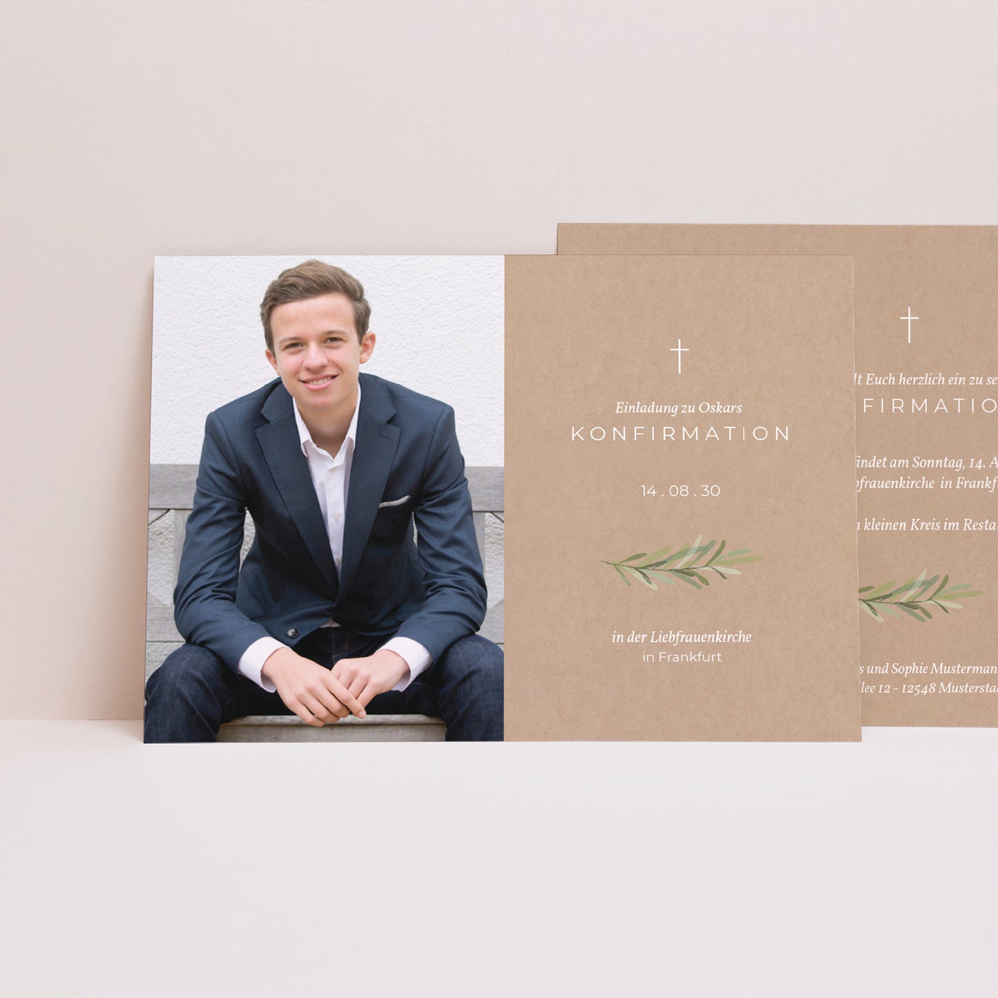 Einladungskarte Konfirmation Landschaft brin olivier kraft foto N° 1