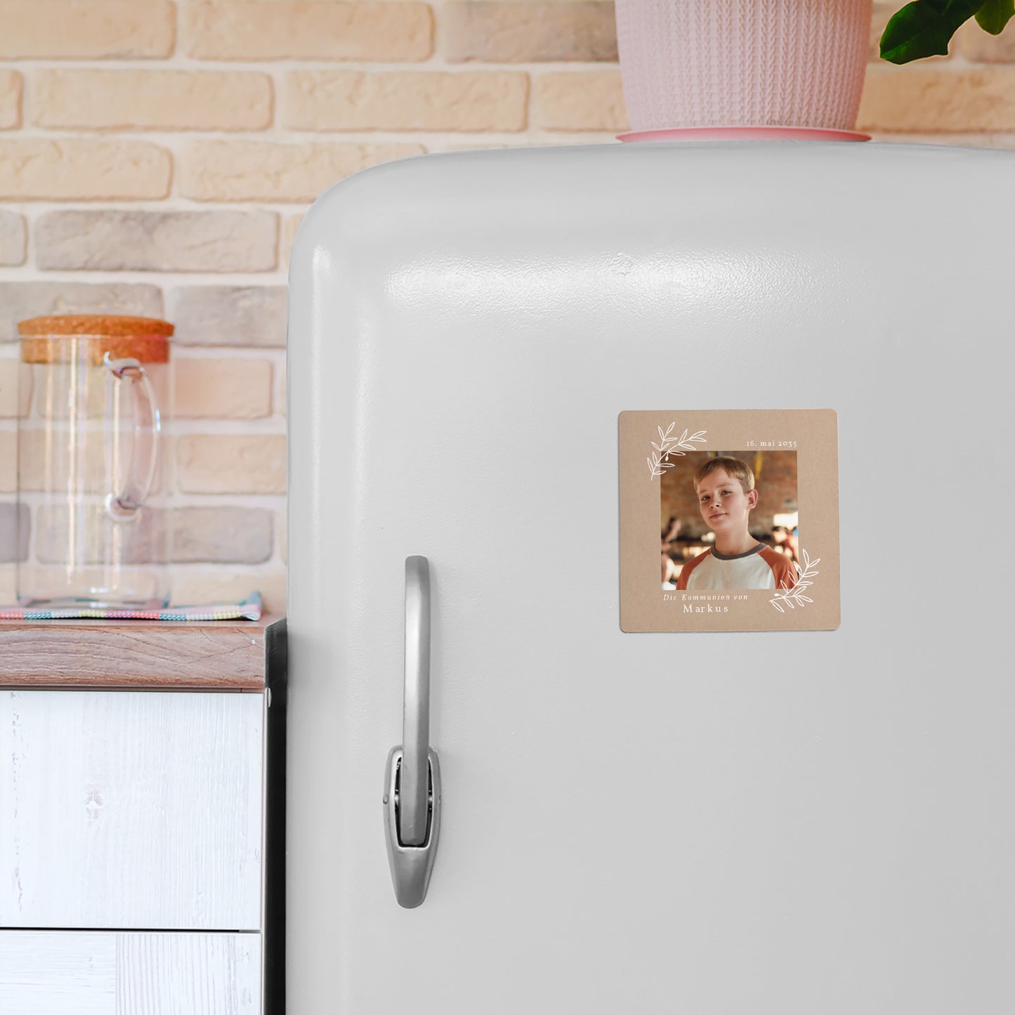 Einladungskarte Kommunion Satz von 9, magnetisch. Kirche, Kraft-Effekt foto N° 4