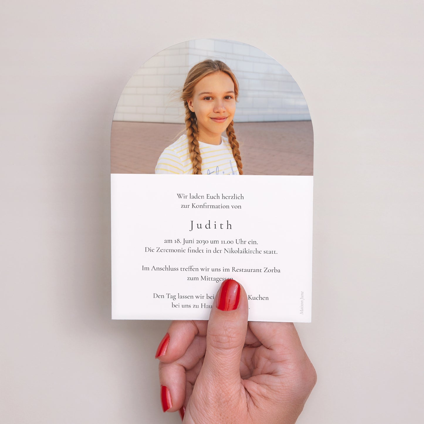 Einladungskarte Konfirmation Kleine Arche foto N° 3