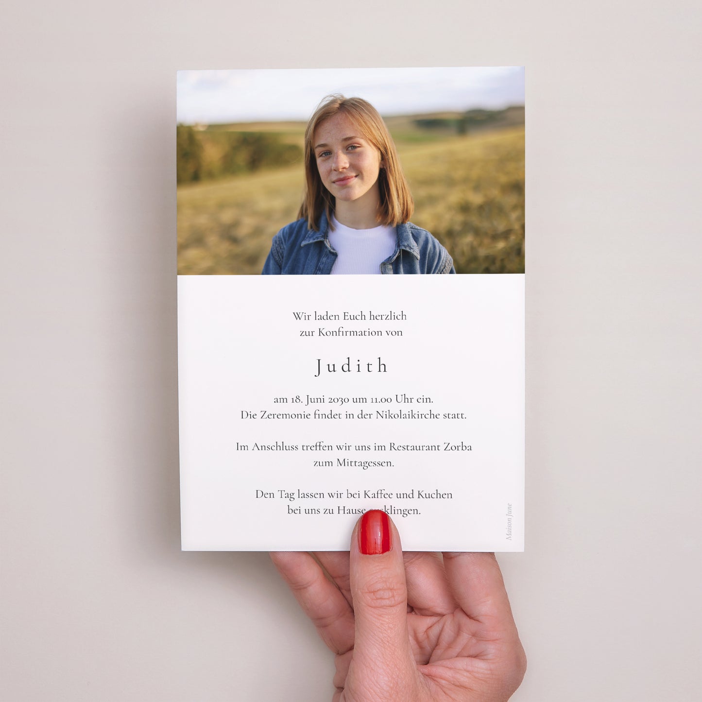 Einladungskarte Konfirmation foto N° 3