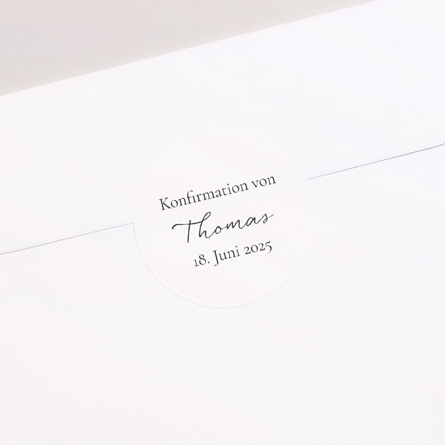Sticker Konfirmation Rund Taube und ihr Zweig foto N° 1