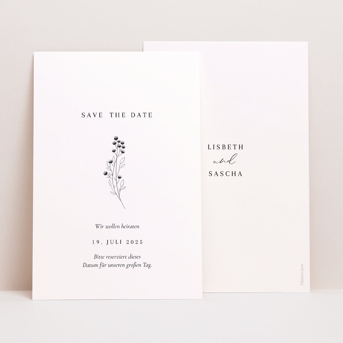 Save the date Karte Hochzeit PortraitPorträt foto N° 1