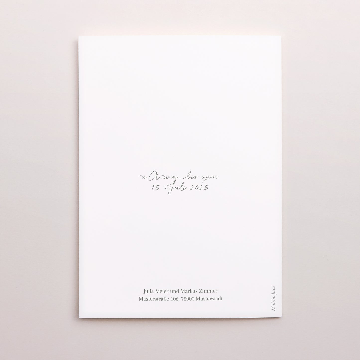 Hochzeitseinladung Doppelflügelporträt Blumenrahmen foto N° 3