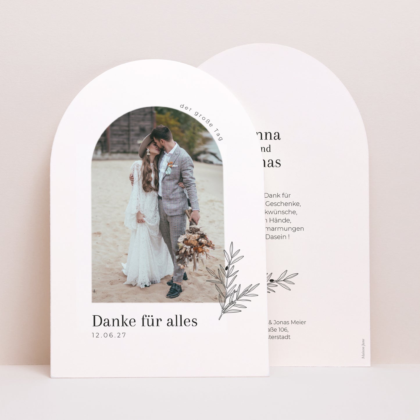 Dankeskarte Hochzeit Arche foto N° 1