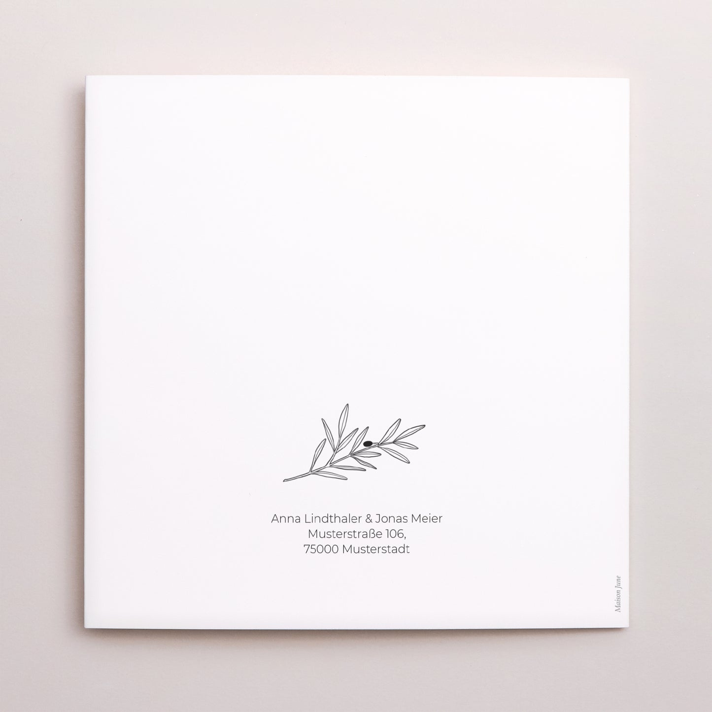 Hochzeitseinladung Doppelflügiges Quadrat foto N° 3