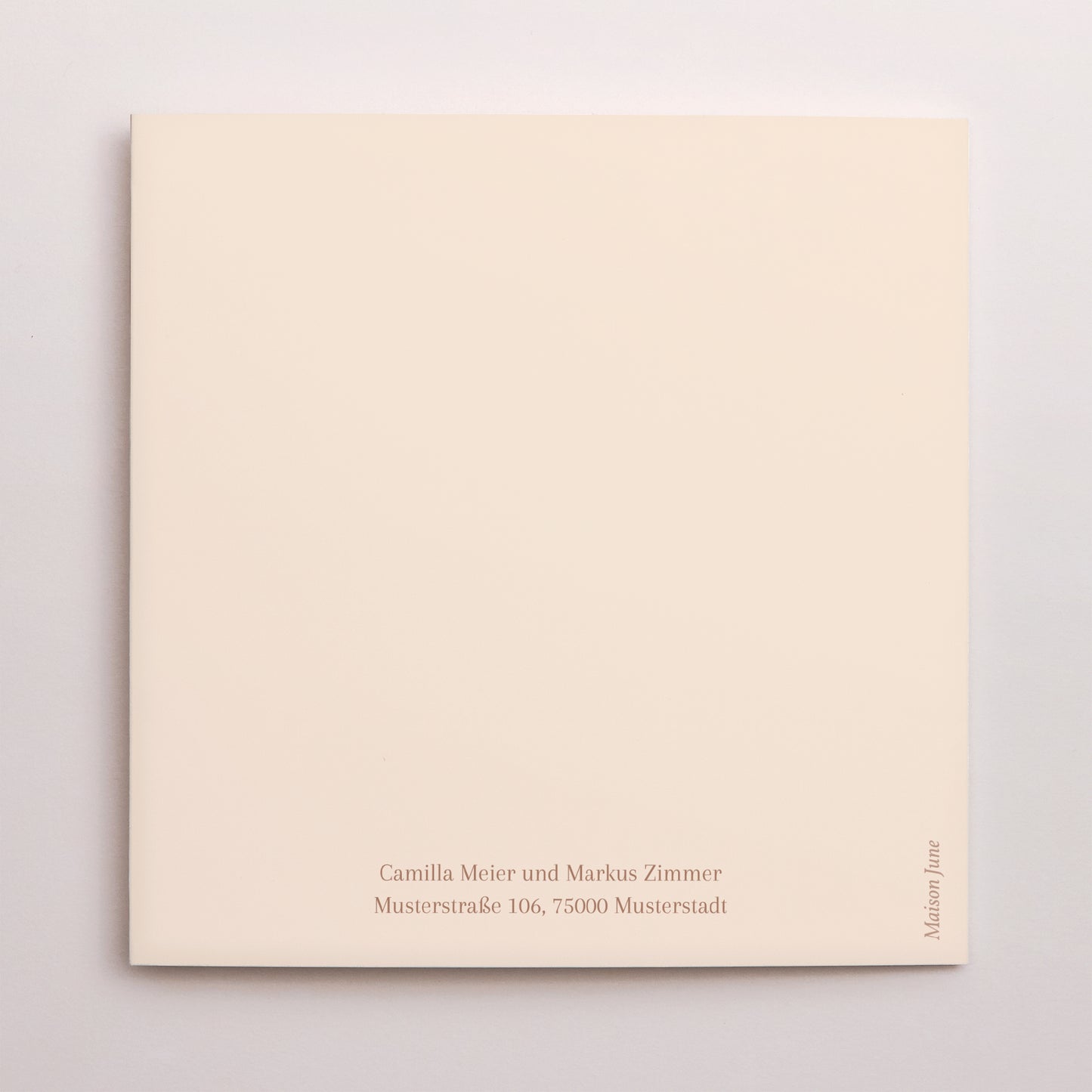 Dankeskarte Hochzeit Asymmetrisches Triptychon Hinter dem Laub foto N° 3