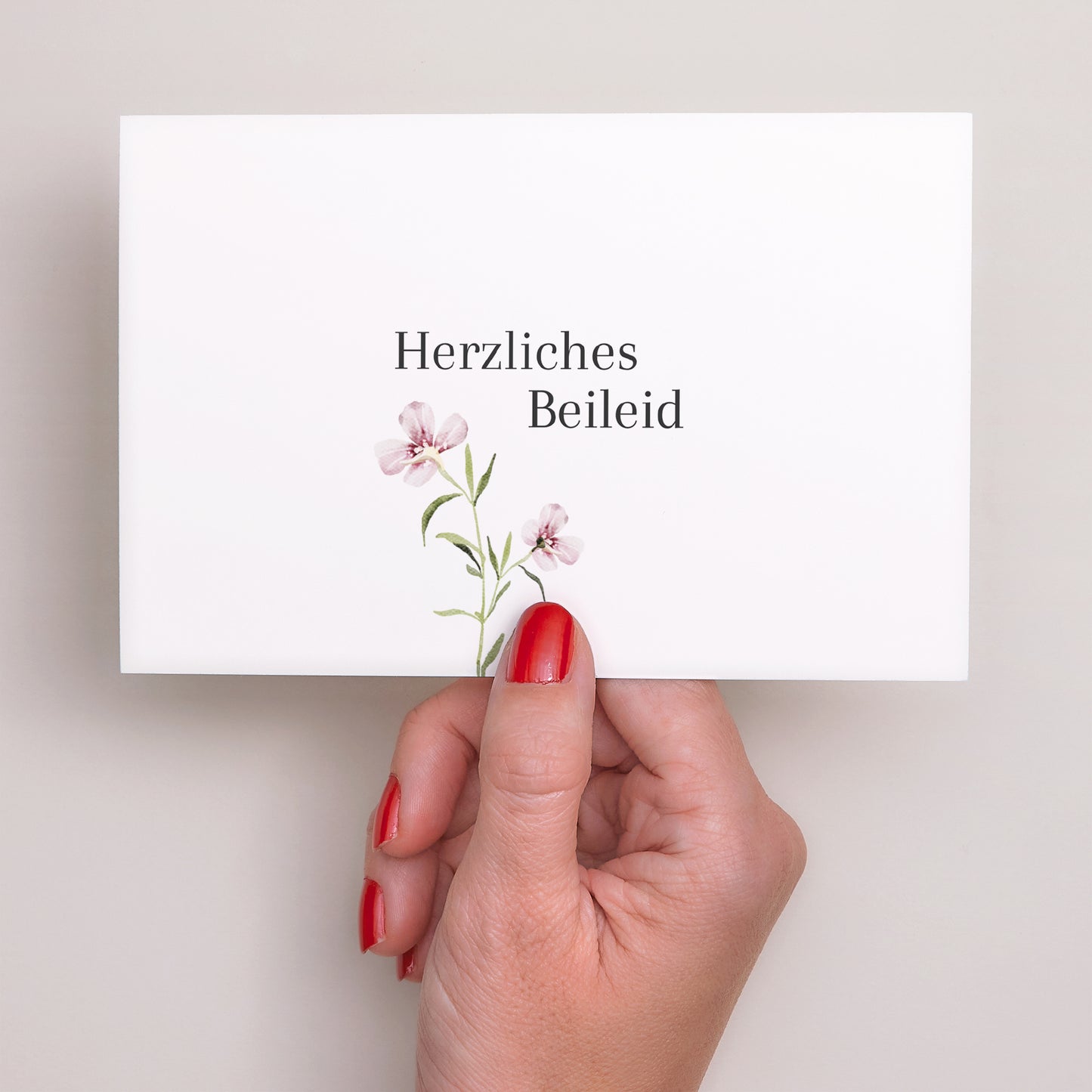 Kondolenzkarte Trauer Landschaft Frühlingsblumen foto N° 3
