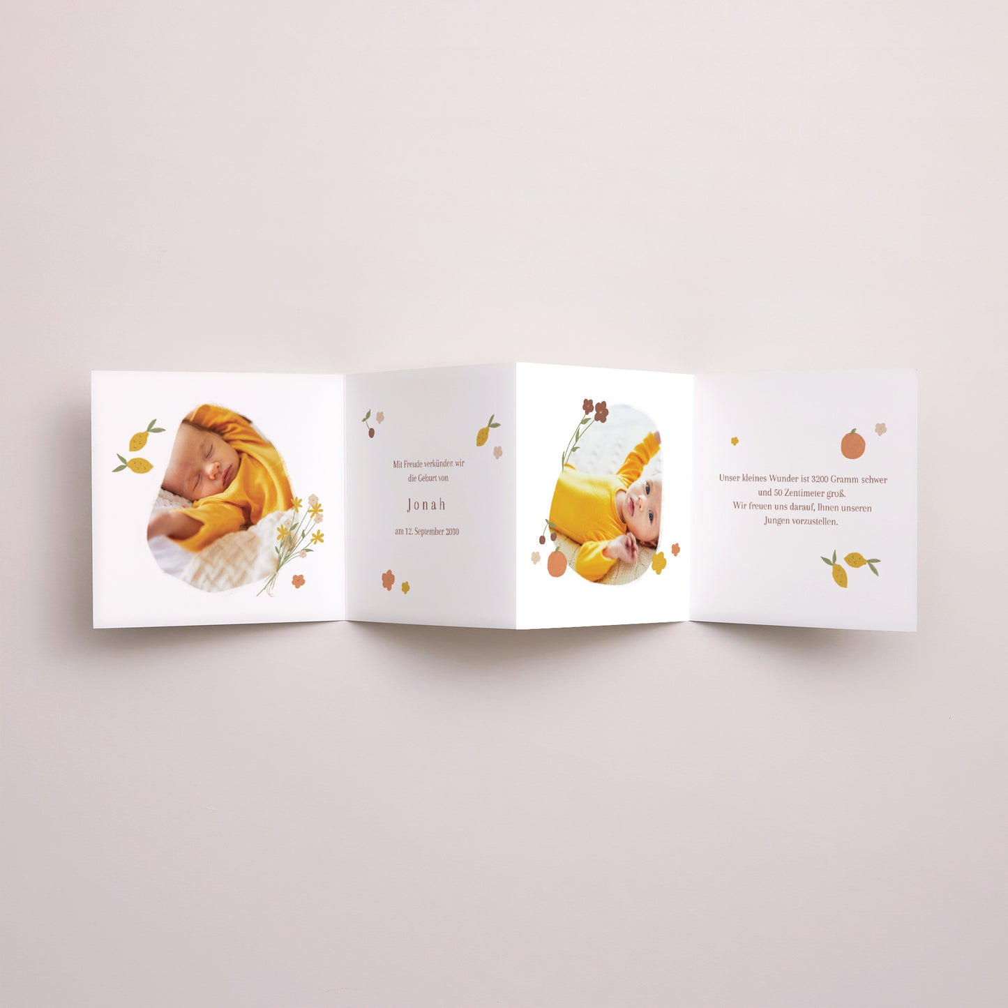 Geburtskarten Akkordeon Kleine Schritte auf dem Markt foto N° 3