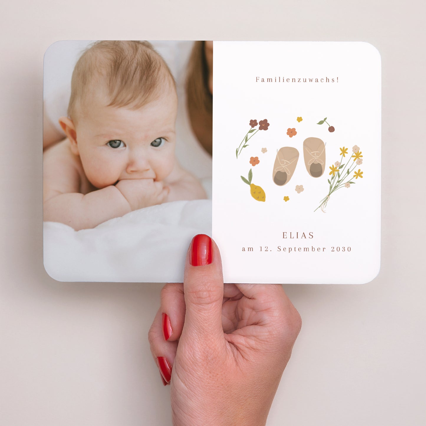 Geburtskarten Landschaft, abgerundete Ränder Kleine Schritte auf dem Markt foto N° 3