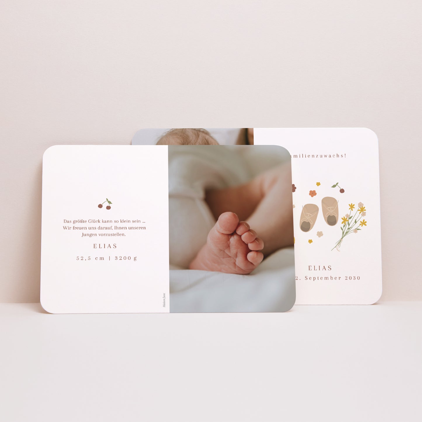 Geburtskarten Landschaft, abgerundete Ränder Kleine Schritte auf dem Markt foto N° 3