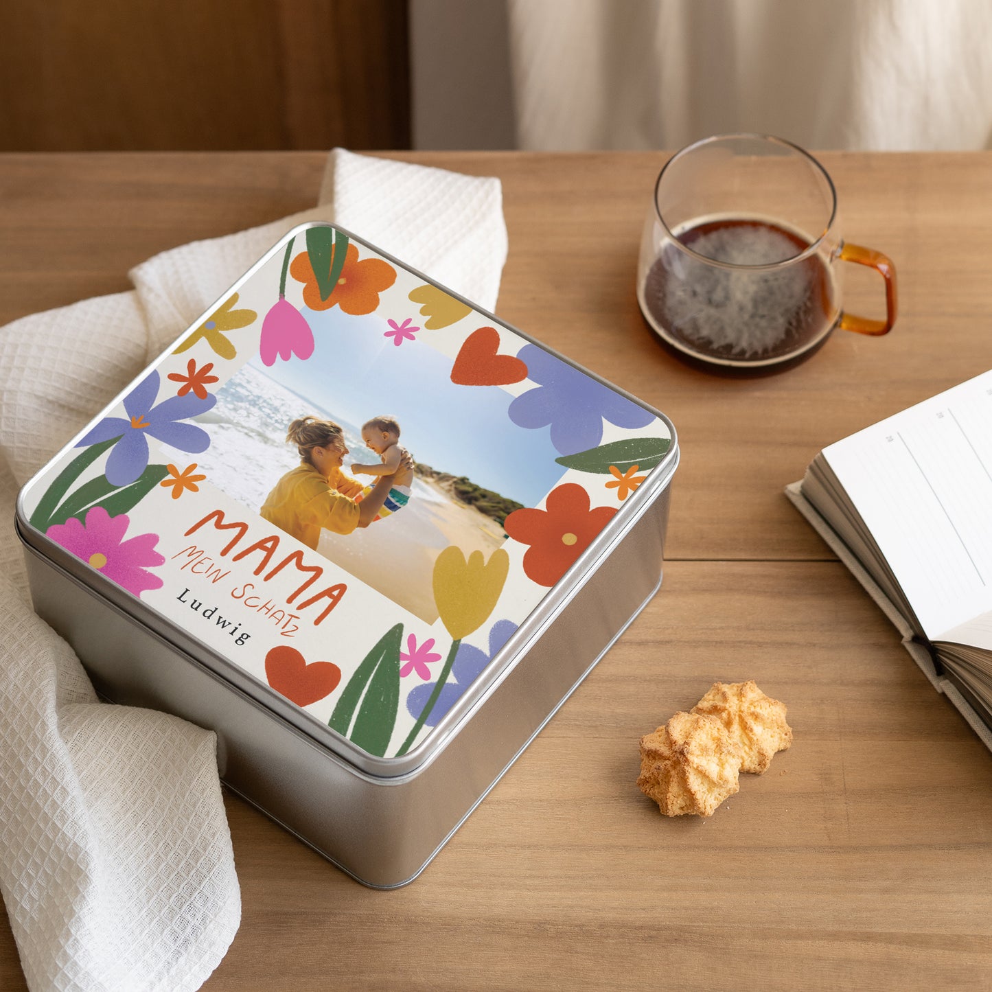 Metalldose Objekte Quadratisch Mama der Liebe II foto N° 2