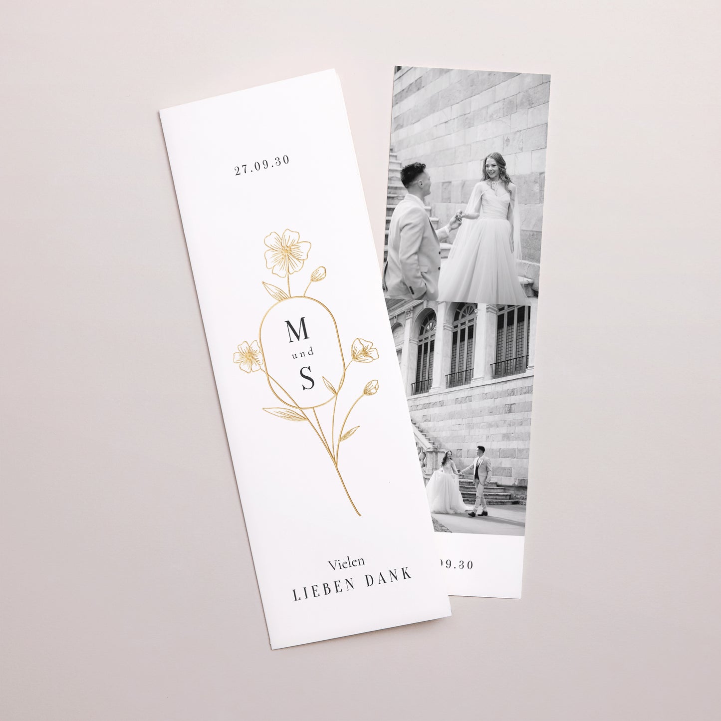 Dankeskarte Hochzeit Fotoautomaten Lesezeichen foto N° 1