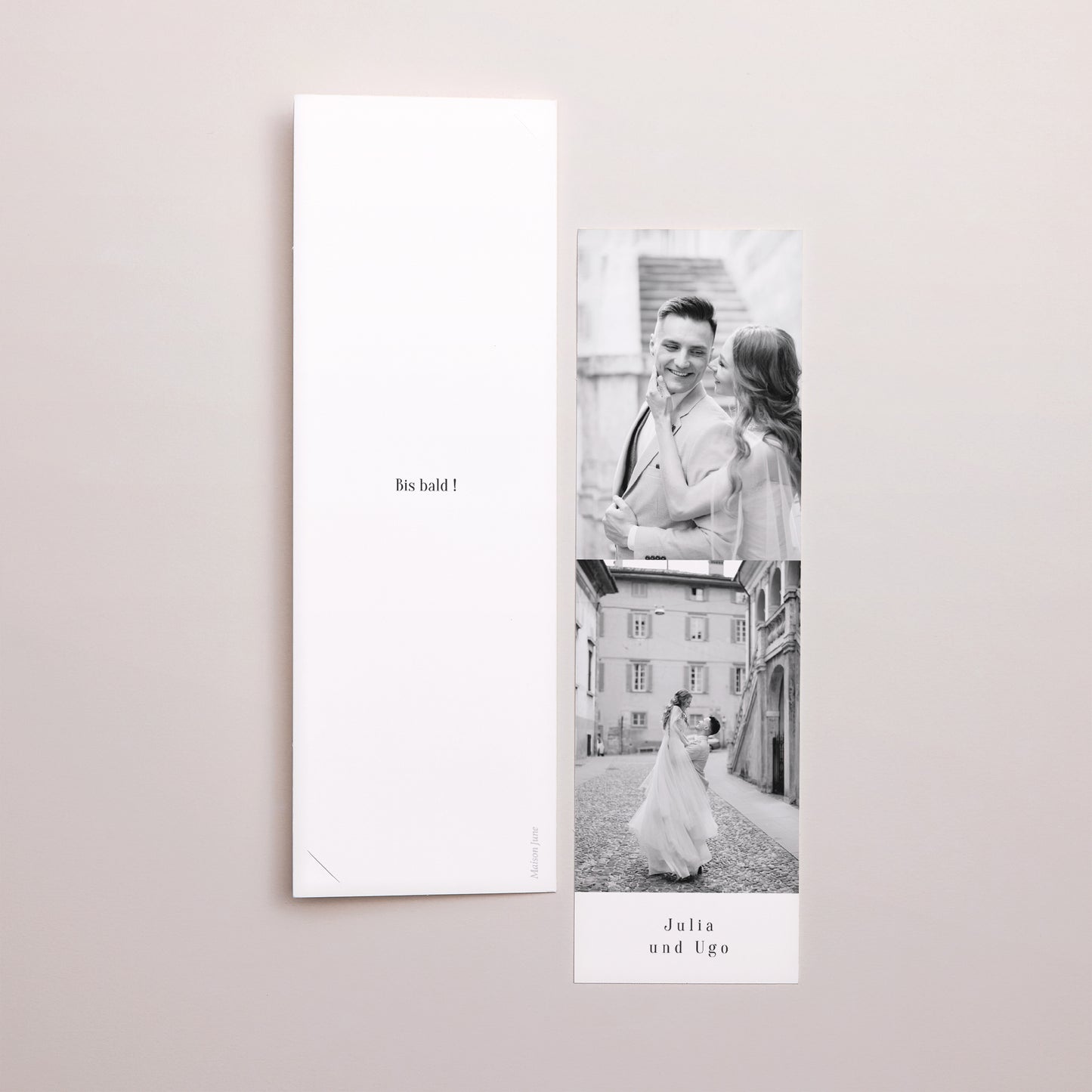 Dankeskarte Hochzeit Fotoautomaten Lesezeichen foto N° 3