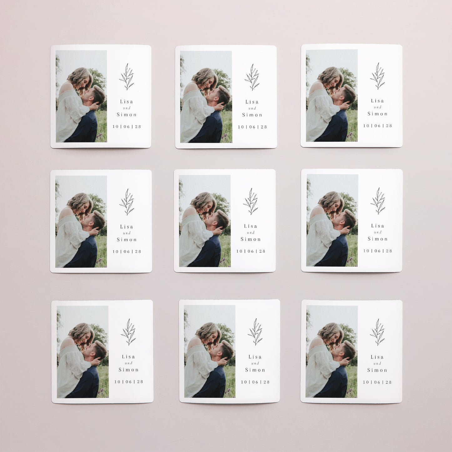 Save the date Karte Hochzeit Satz von 9, magnetisch. Reiner Strang foto N° 3