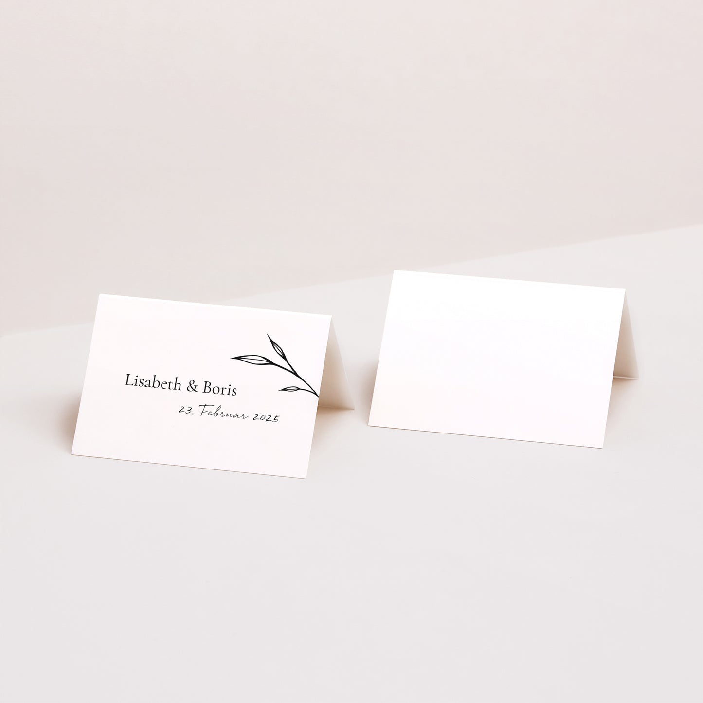 Tischkarten Hochzeit Quer foto N° 1