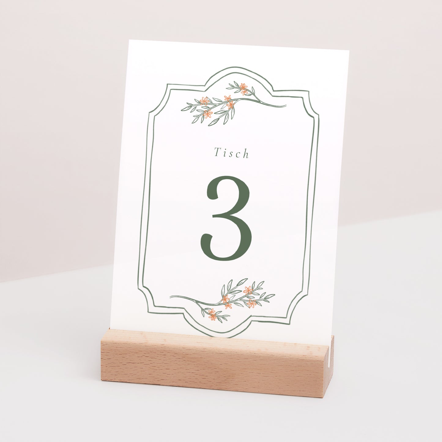 Tischnummern Hochzeit Rechteck Pflanzenrahmen II foto N° 3