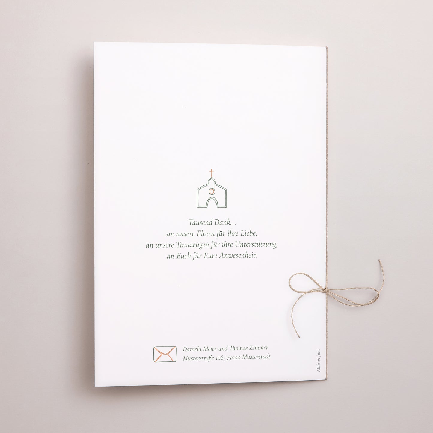 Kirchenheft Hochzeit Doppelflügel Pflanzenrahmen II foto N° 3