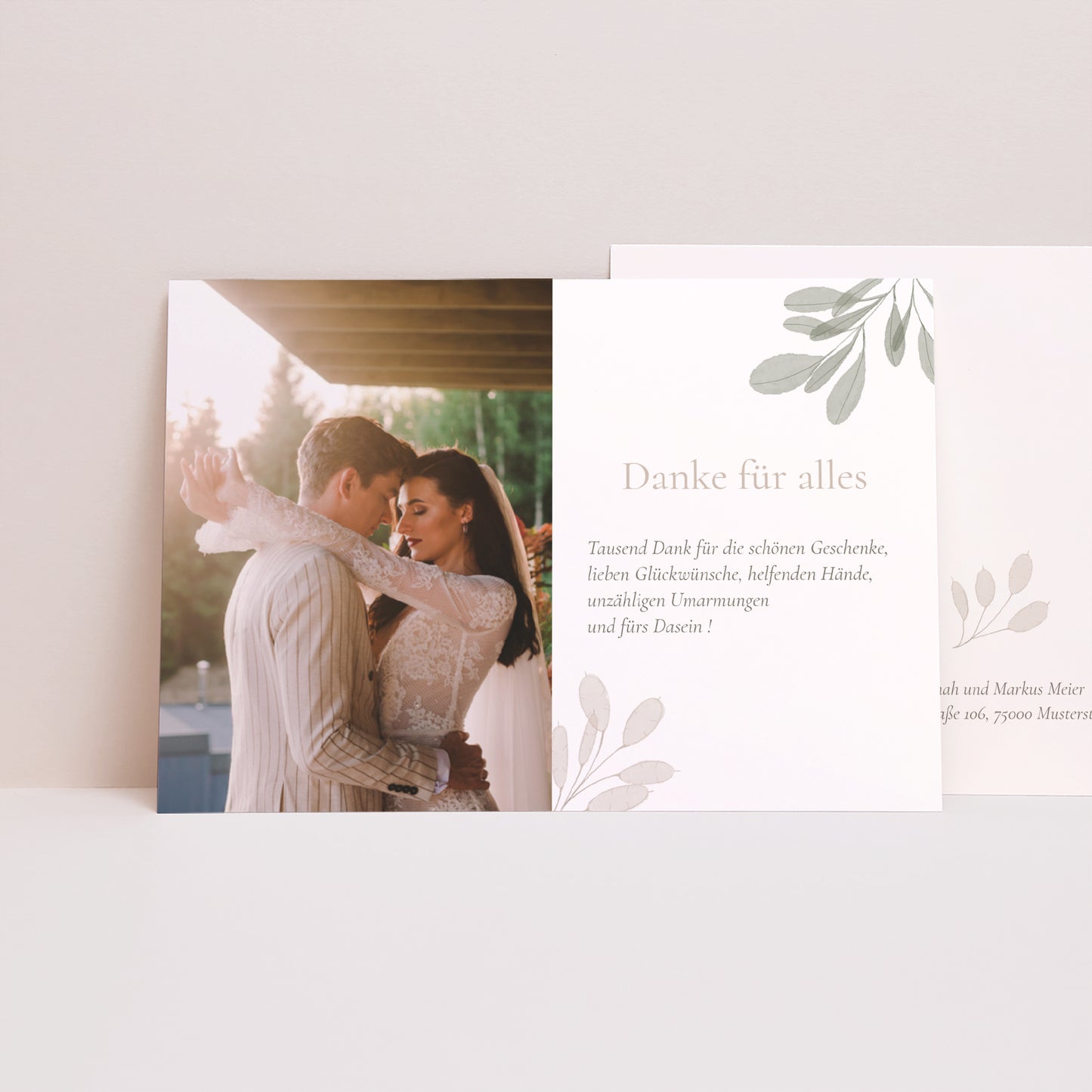 Dankeskarte Hochzeit Landschaft foto N° 1