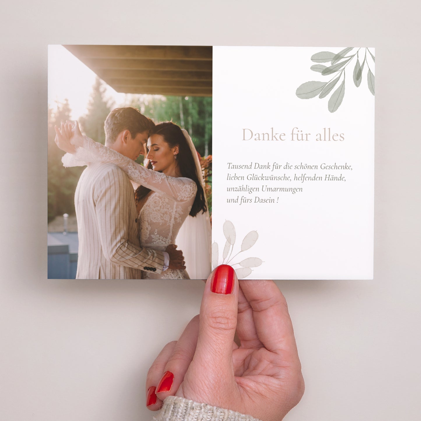 Dankeskarte Hochzeit Landschaft foto N° 3