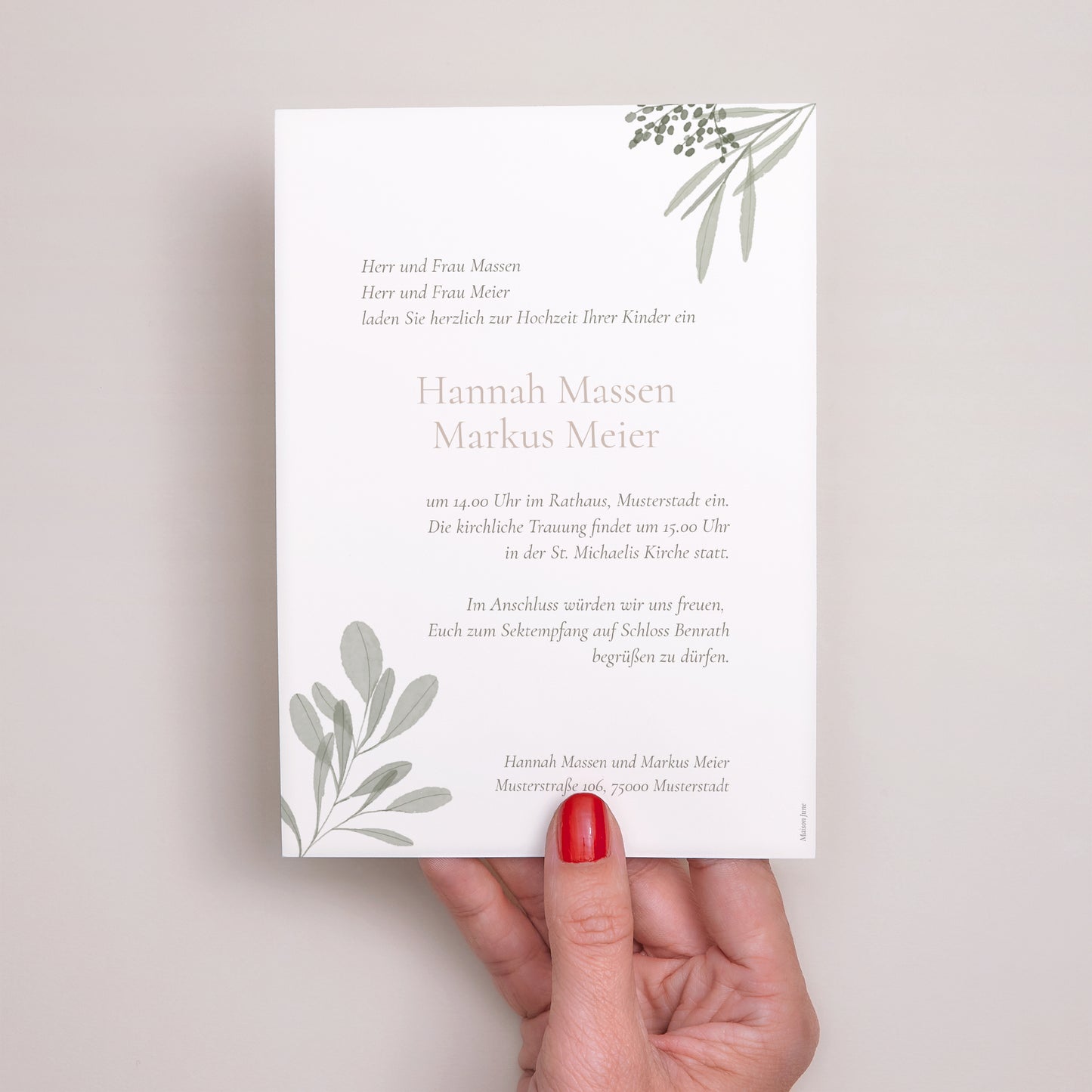 Hochzeitseinladung foto N° 3