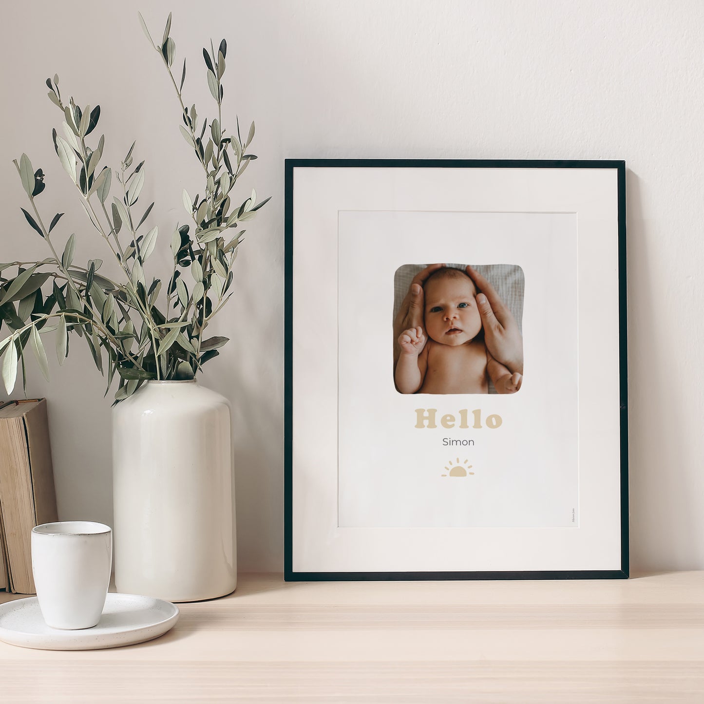 Poster Geburt Porträt Sonnenmotiv Vergoldung foto N° 1