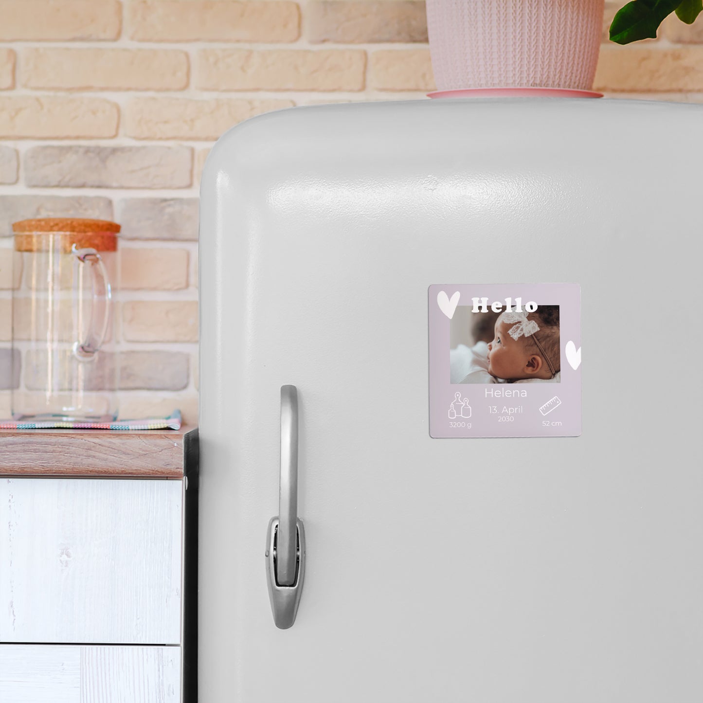 Geburtskarte Satz von 9, magnetisch. Motiv Herzvergoldung foto N° 4