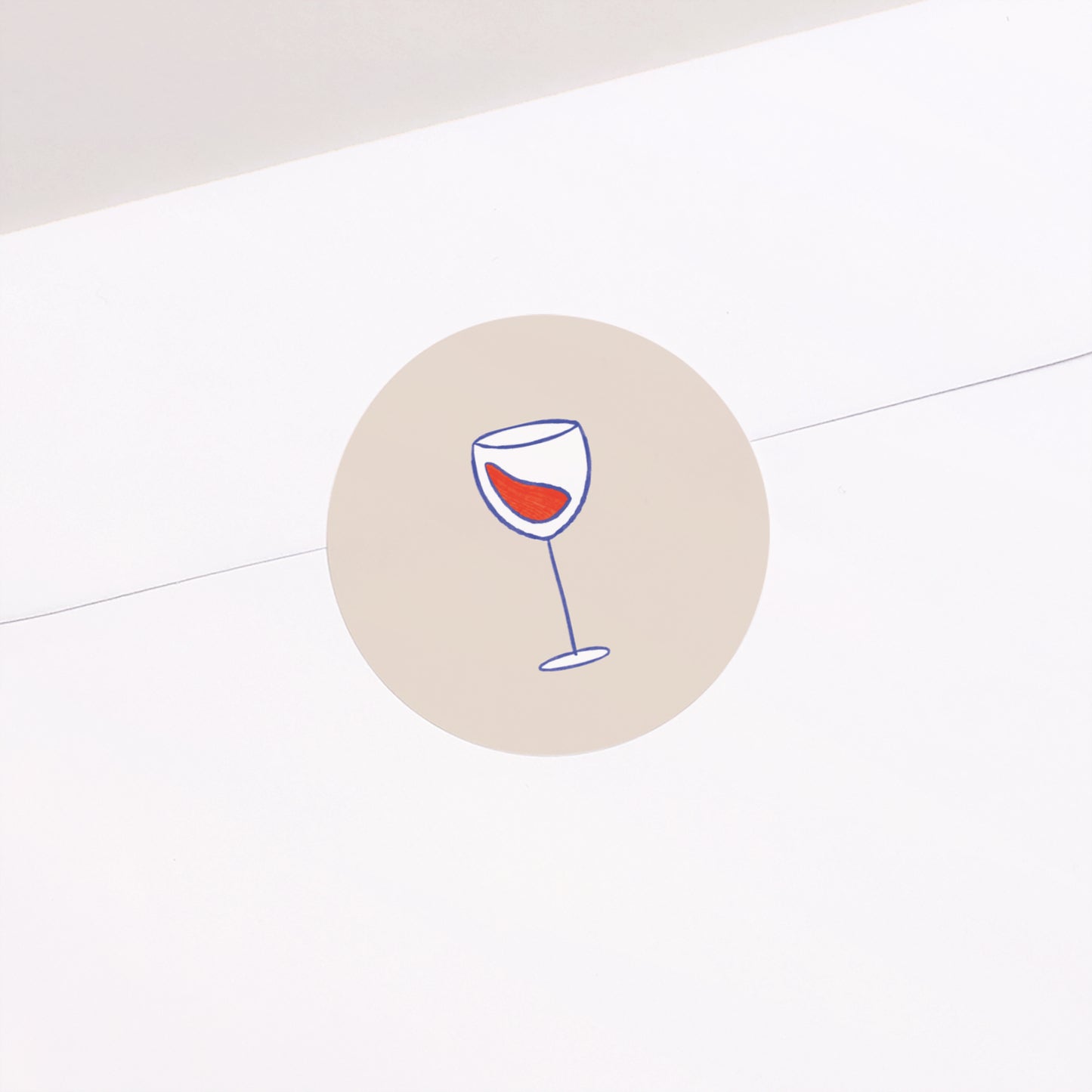 Sticker Geburtstag Erwachsener Rund Von Wein und Freunden foto N° 1