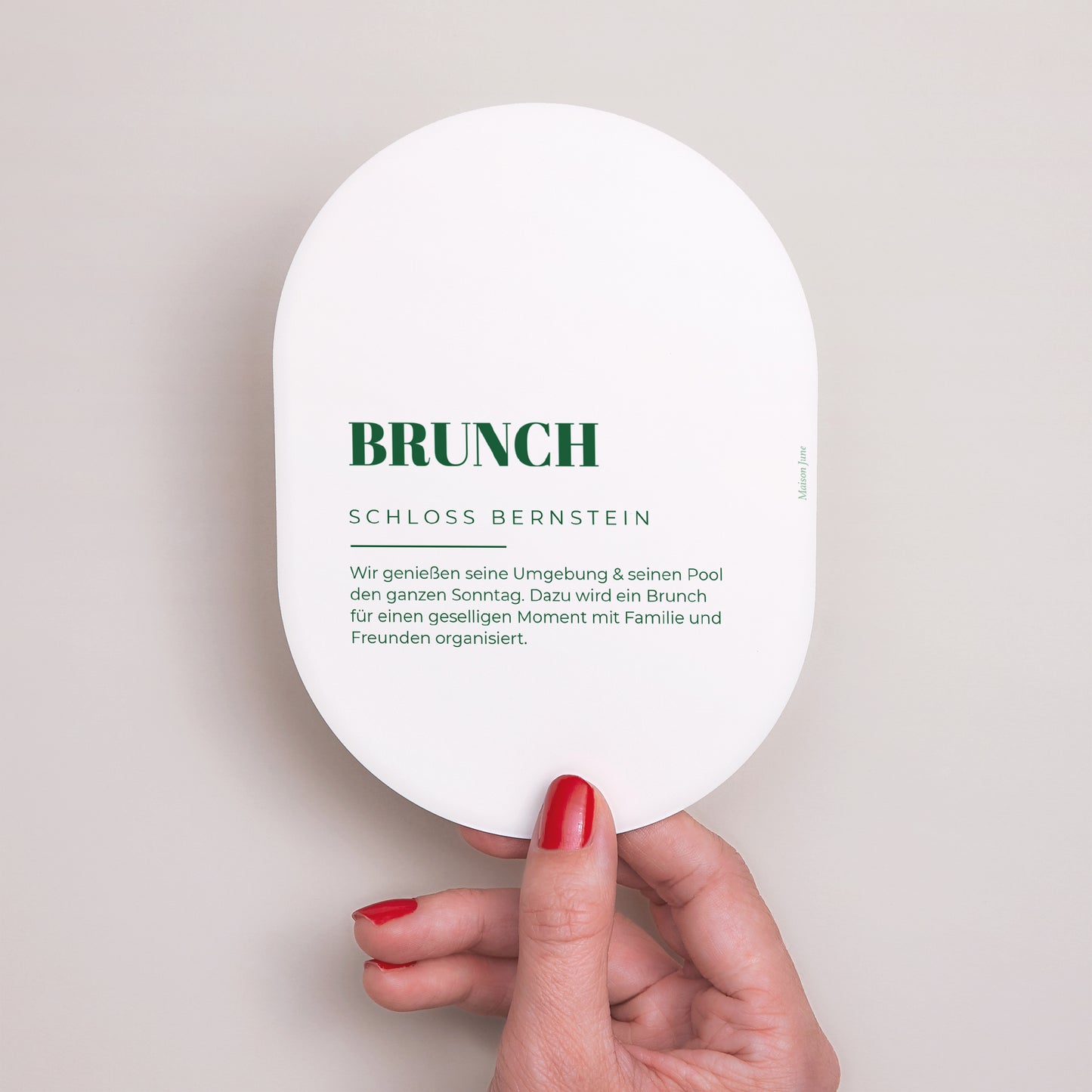 Einladungskarte Hochzeit oval pop & love foto N° 3