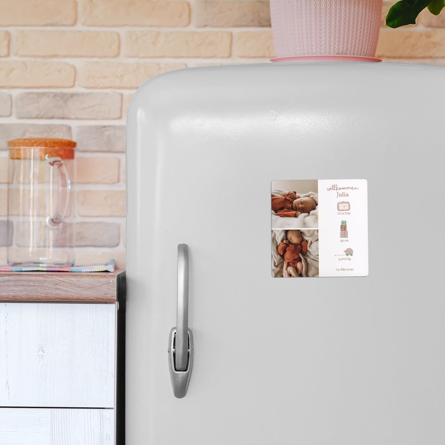 Geburtskarte Satz von 9, magnetisch. foto N° 4