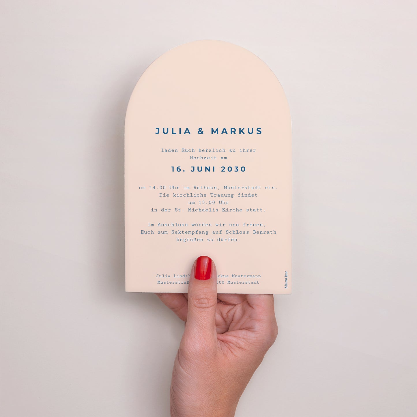 Hochzeitseinladung Arche Liebe am Strand foto N° 3