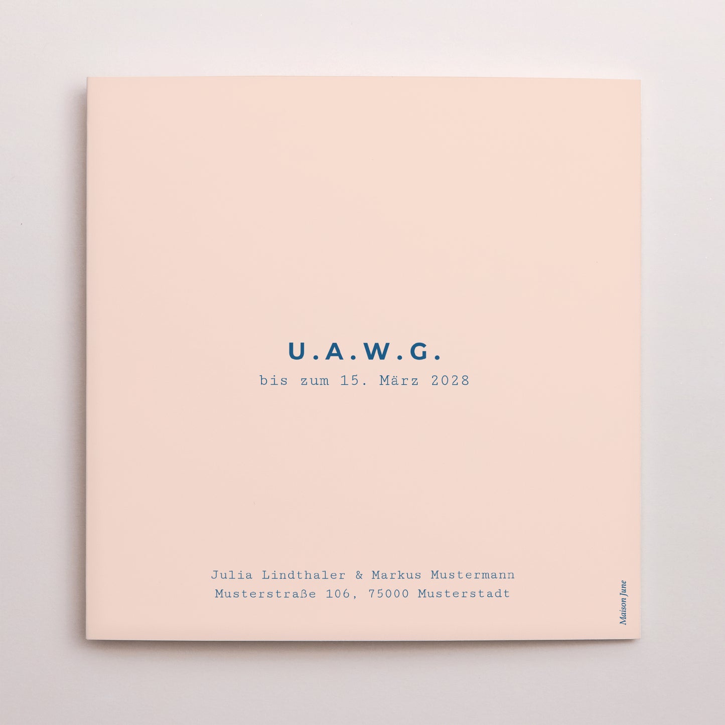 Hochzeitseinladung Doppelflügiges Quadrat Liebe am Strand foto N° 3