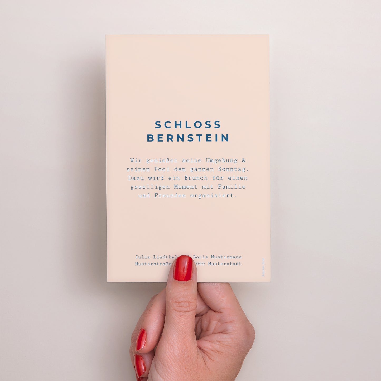 Einladungskarte Hochzeit PortraitPorträt Liebe am Strand foto N° 3