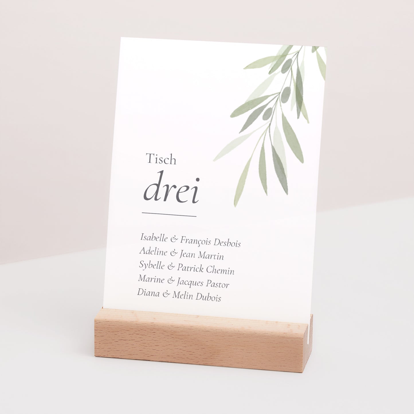 Tischnummern Hochzeit Rechteck Zweig von Oliver II foto N° 3