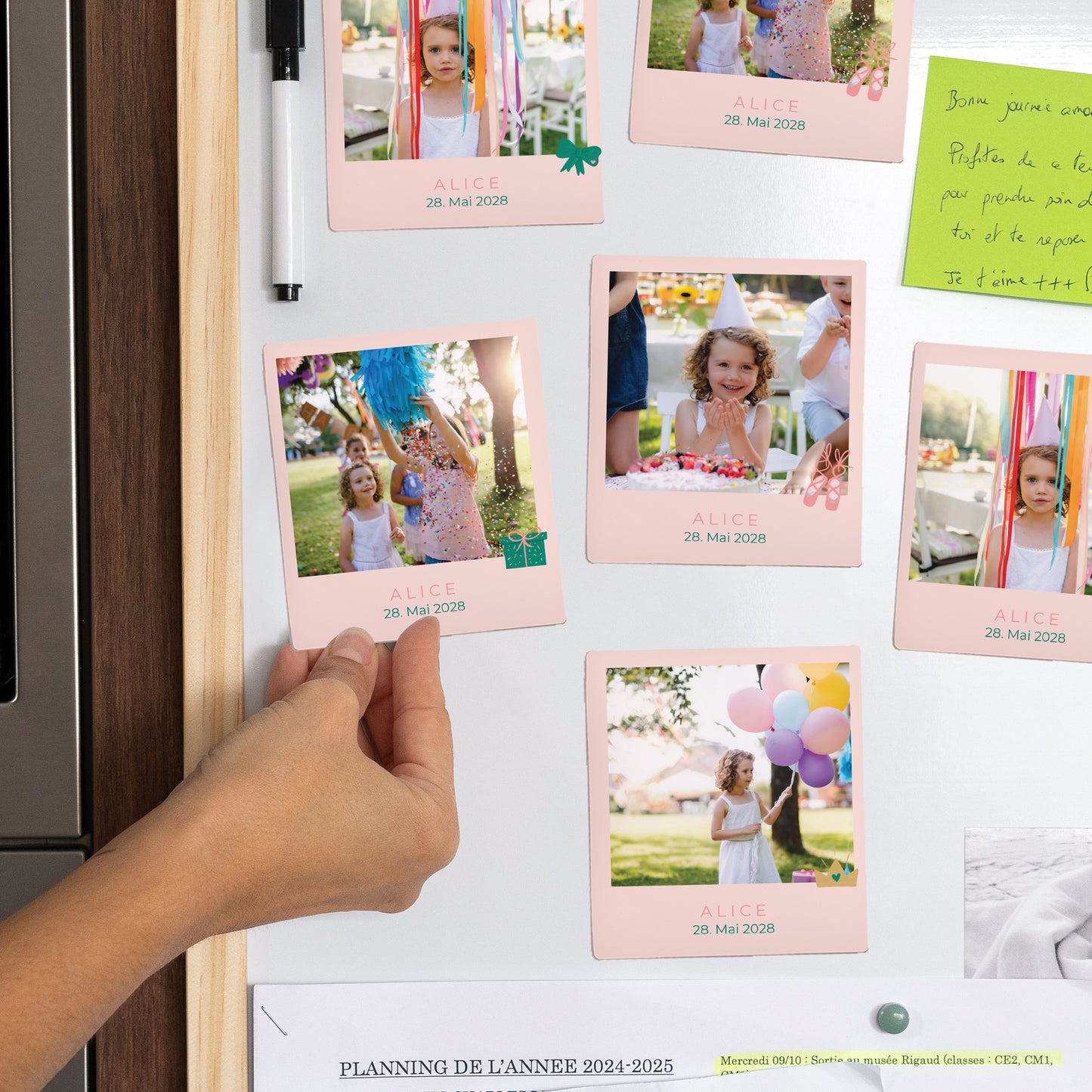 Fotoabzug Kindergeburtstag Pack mit 12, magnetisch Kleine Prinzessin foto N° 2