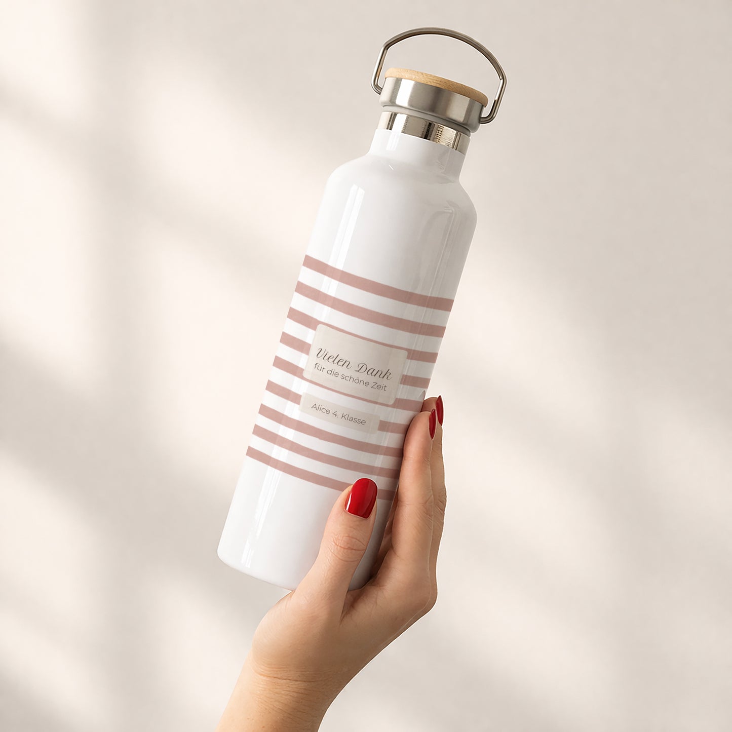 Trinkflasche Objekte 75 cl Schulmädchenstreifen, Rosa foto N° 2
