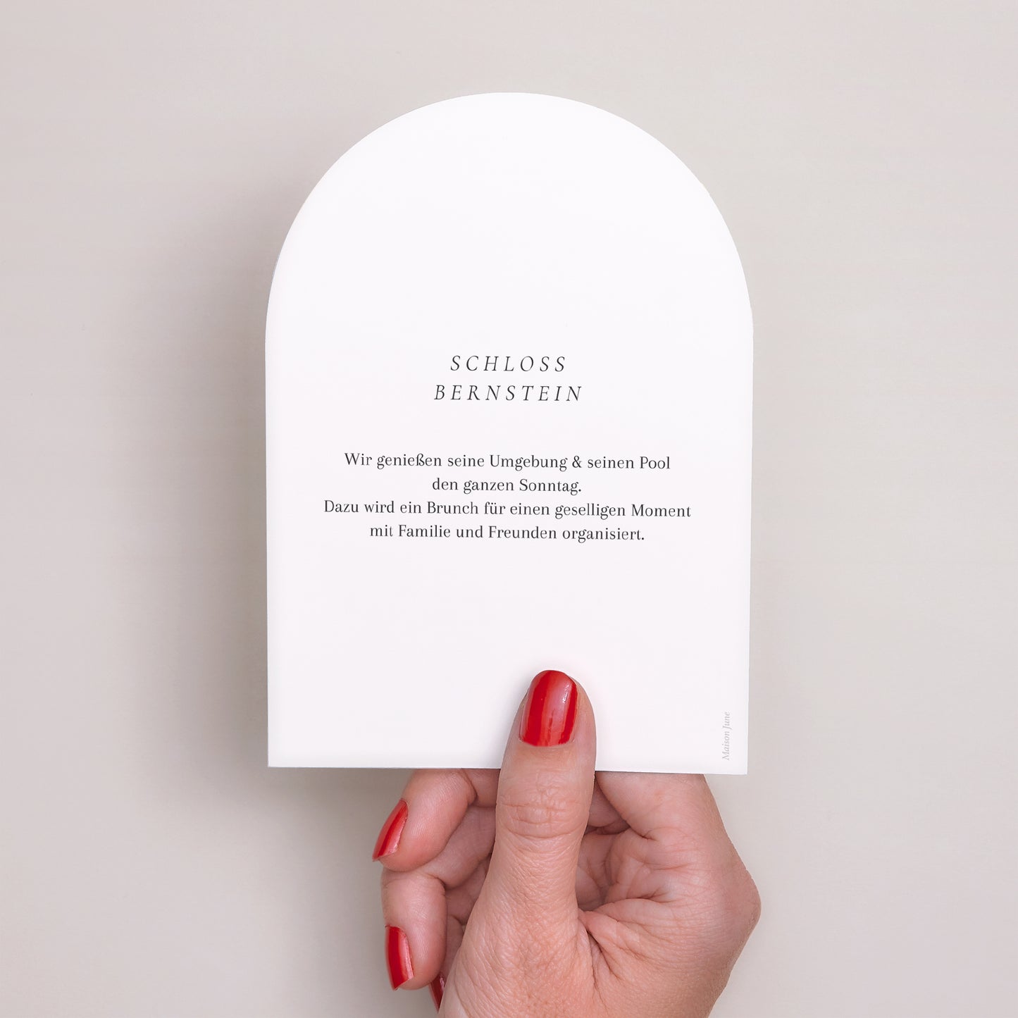 Einladungskarte Hochzeit Kleine Arche Floral eingerahmt foto N° 3