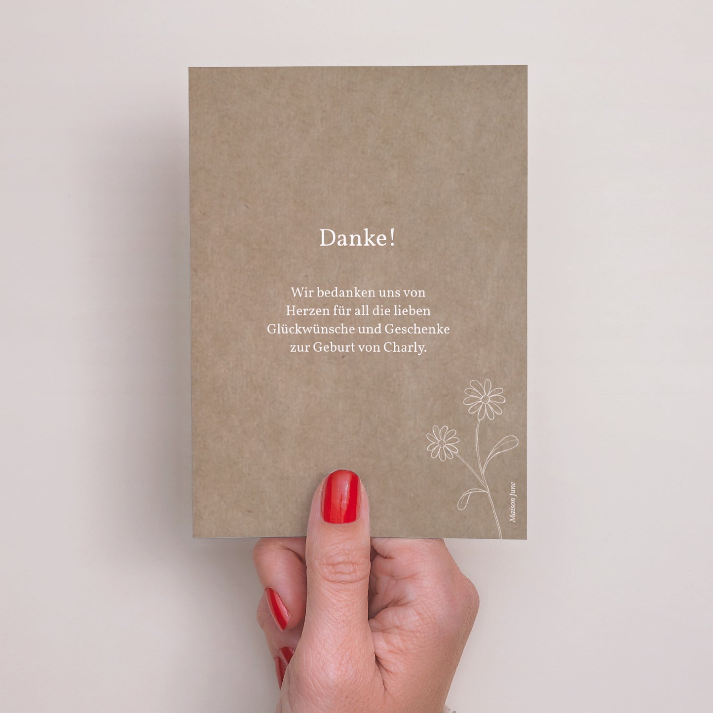 Dankeskarte Geburt Porträt foto N° 3