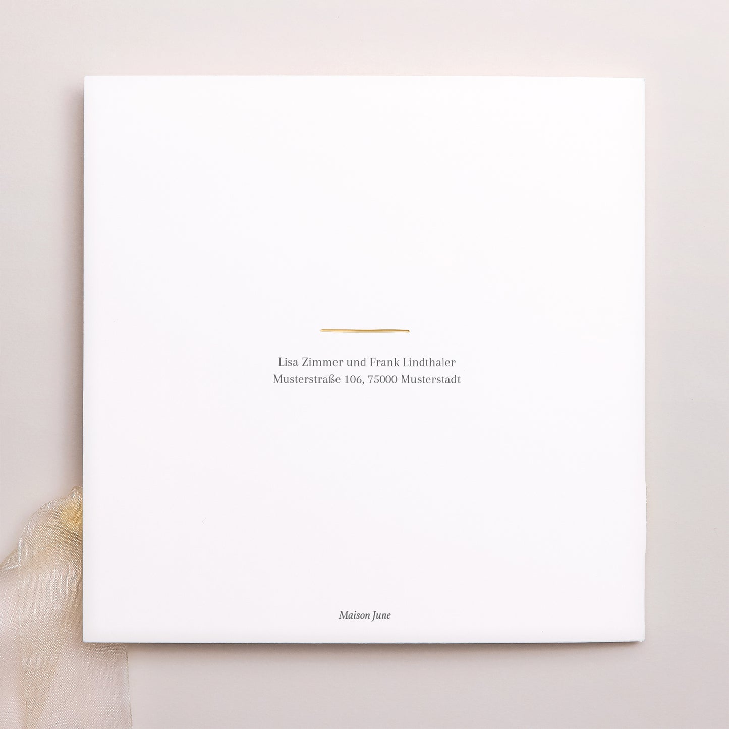 Hochzeitseinladung Quadratische Hülle, 3 Karten, Etikett foto N° 4