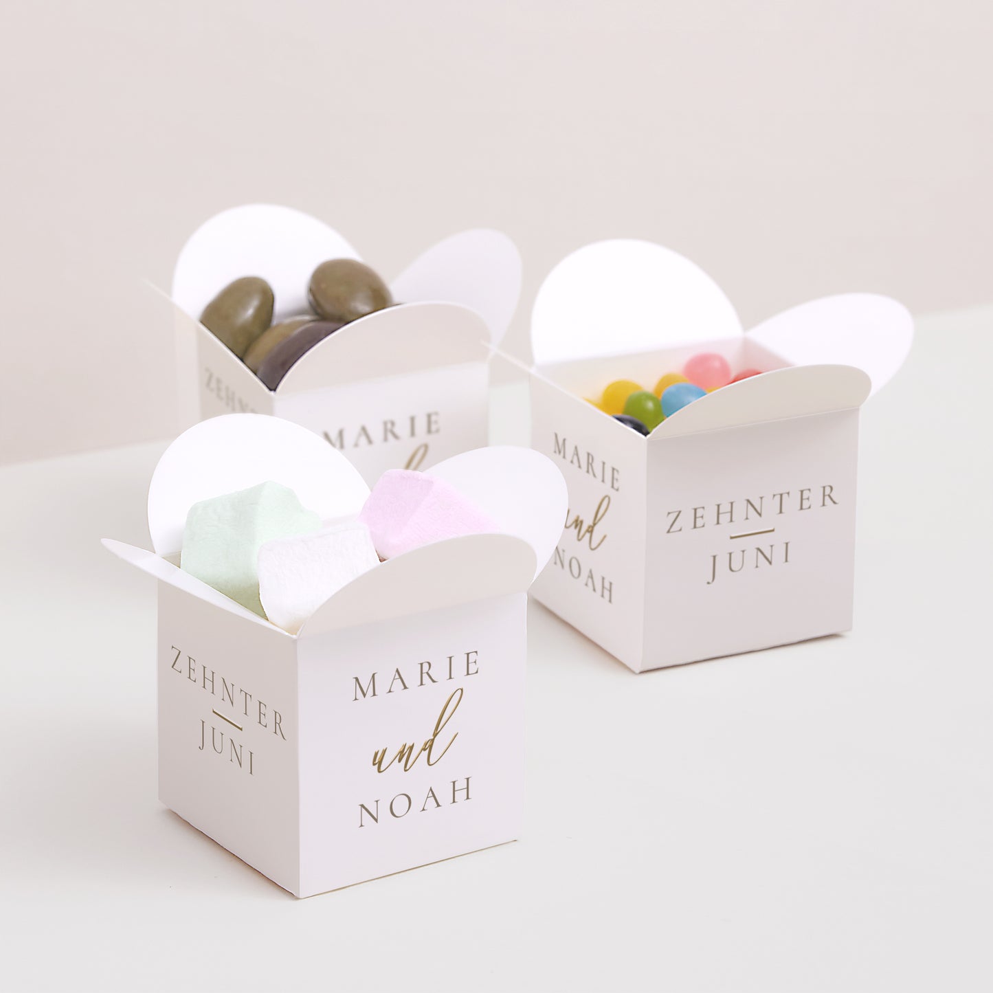 Geschenkbox Hochzeit Schmetterlingsöffnung Elegante Vergoldung foto N° 3