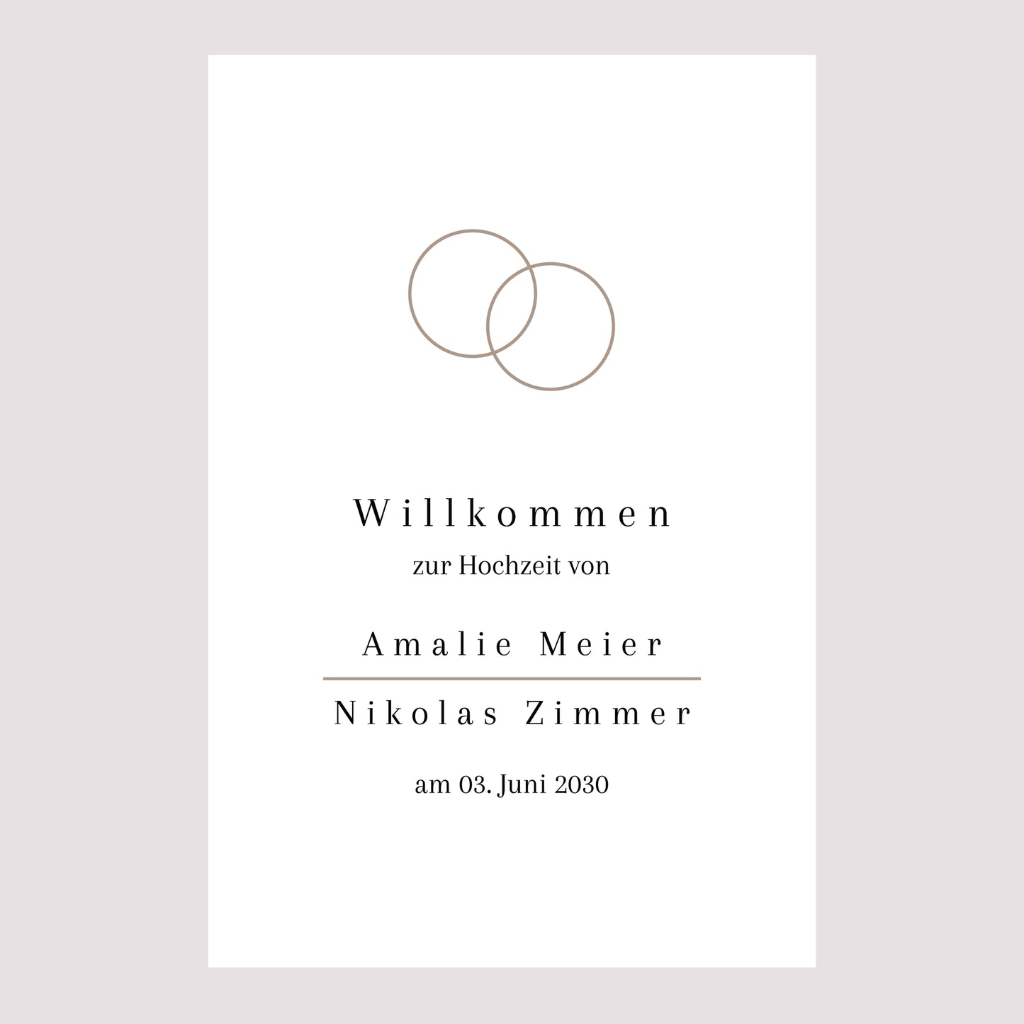 Begrüßungstafel Hochzeit Porträt 60 x 90 cm foto N° 2
