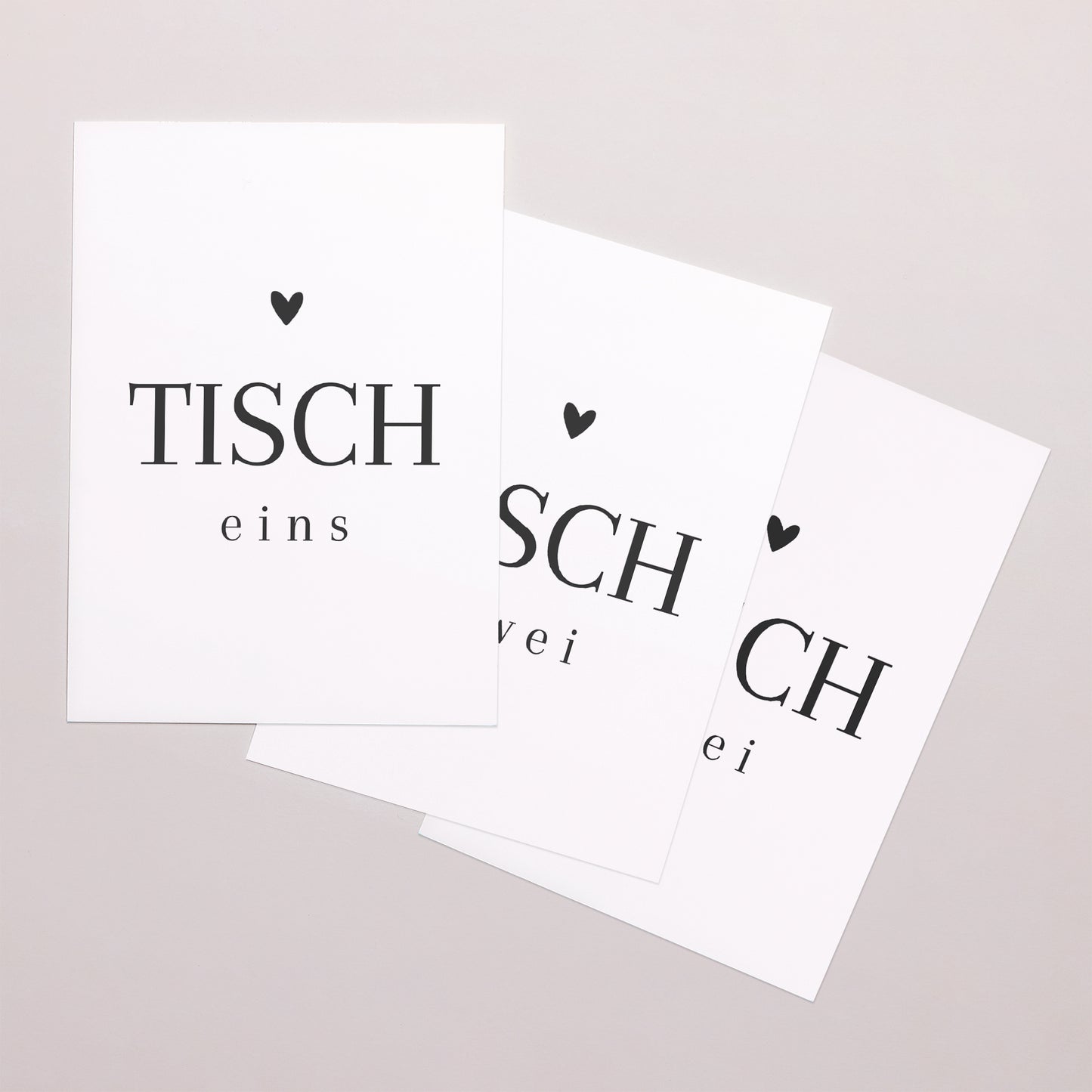 Tischnummern Hochzeit Rechteck Unermessliche Liebe foto N° 1