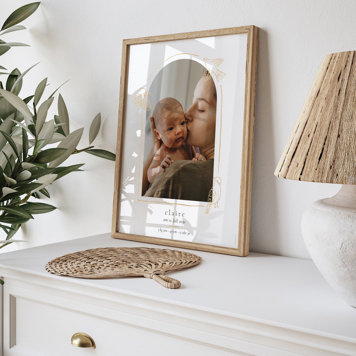 Poster Geburt Porträt Goldener Frühling foto N° 5