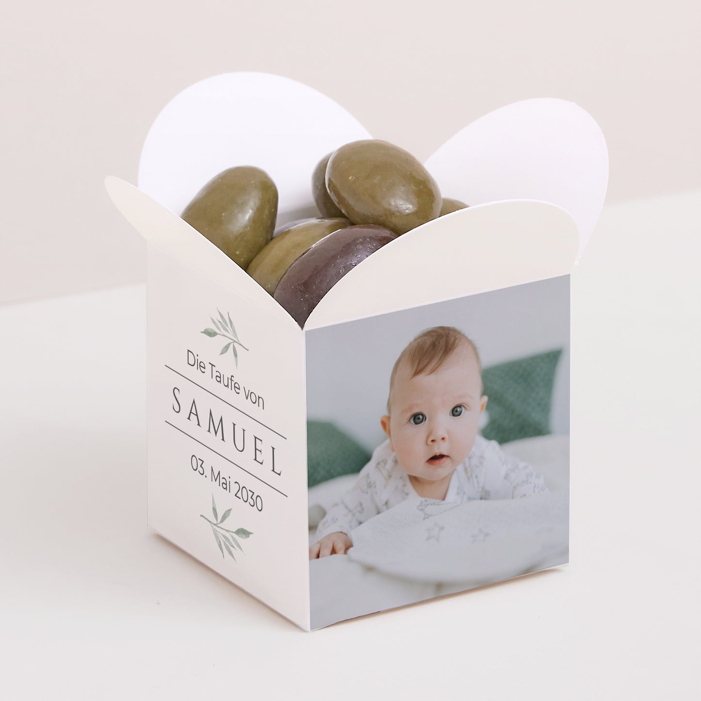 Geschenkbox Geburt Schmetterlingsöffnung Kleine Pousse foto N° 1