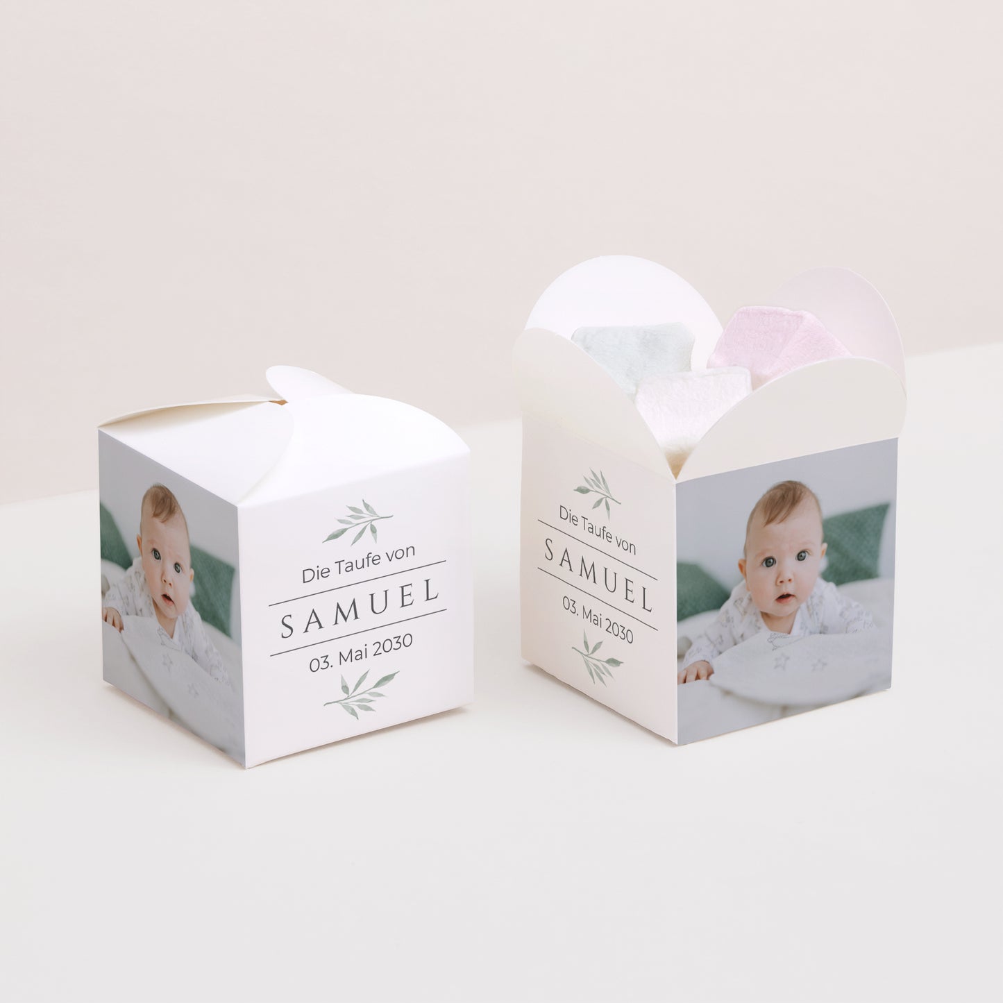 Geschenkbox Geburt Schmetterlingsöffnung Kleine Pousse foto N° 2