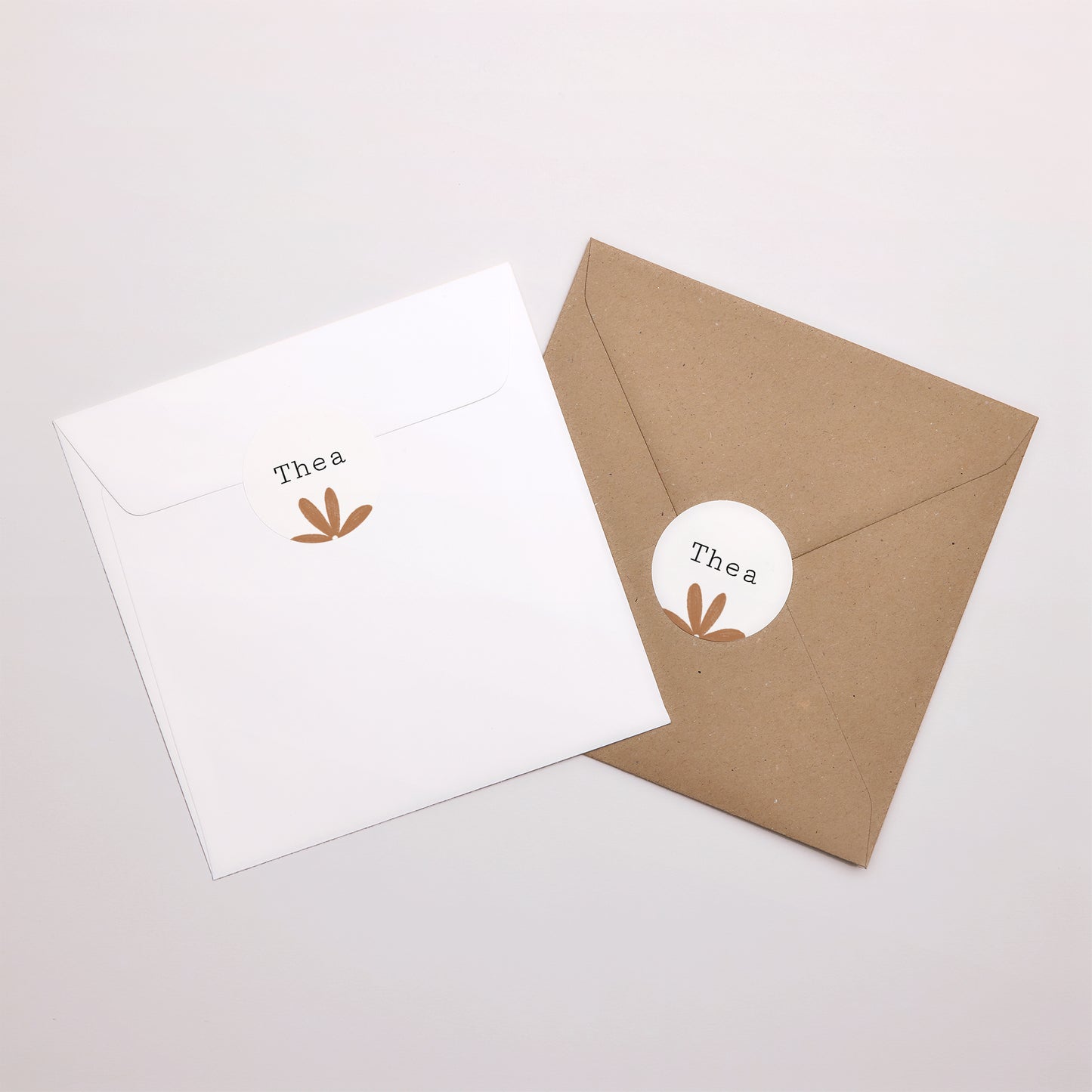 Sticker Geburt Rund Kleine Feldblume foto N° 3