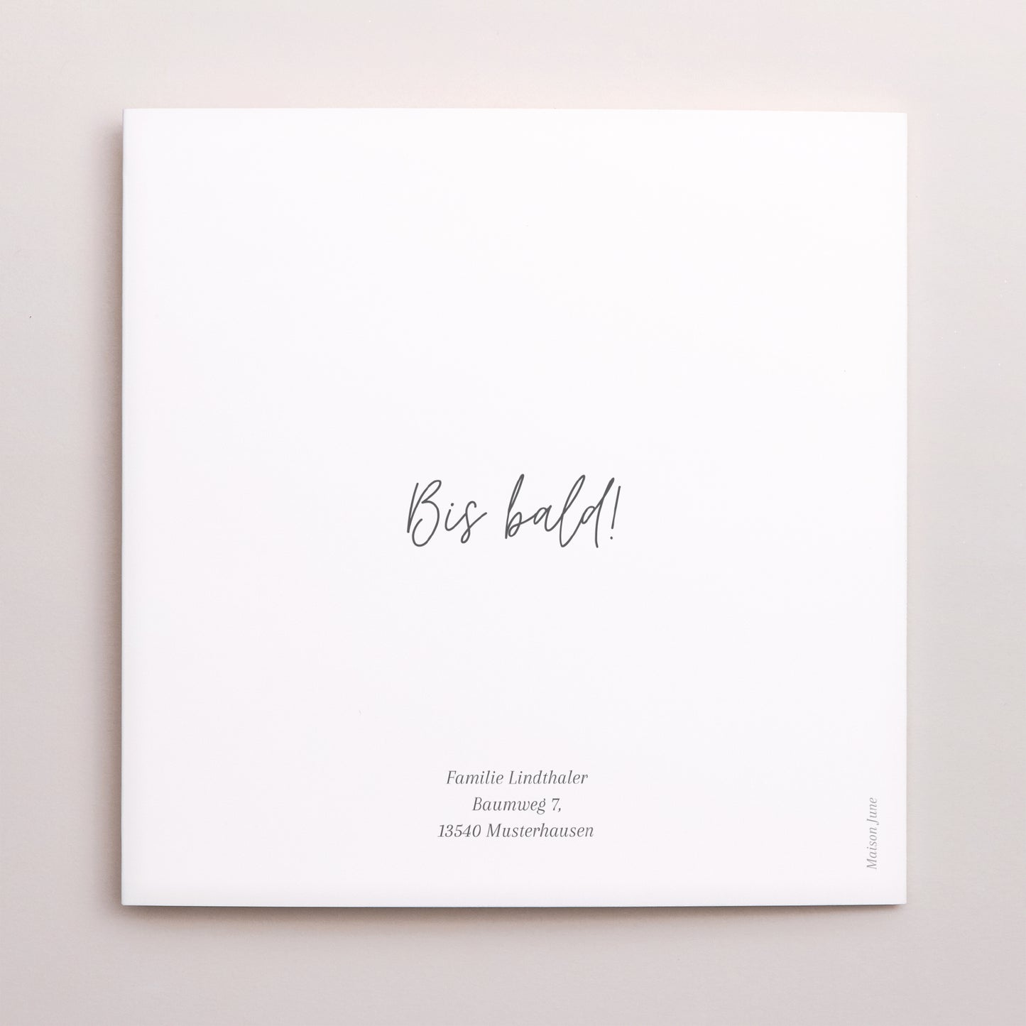 Geburtskarte Doppelflügiges Quadrat Kuschelweich foto N° 3