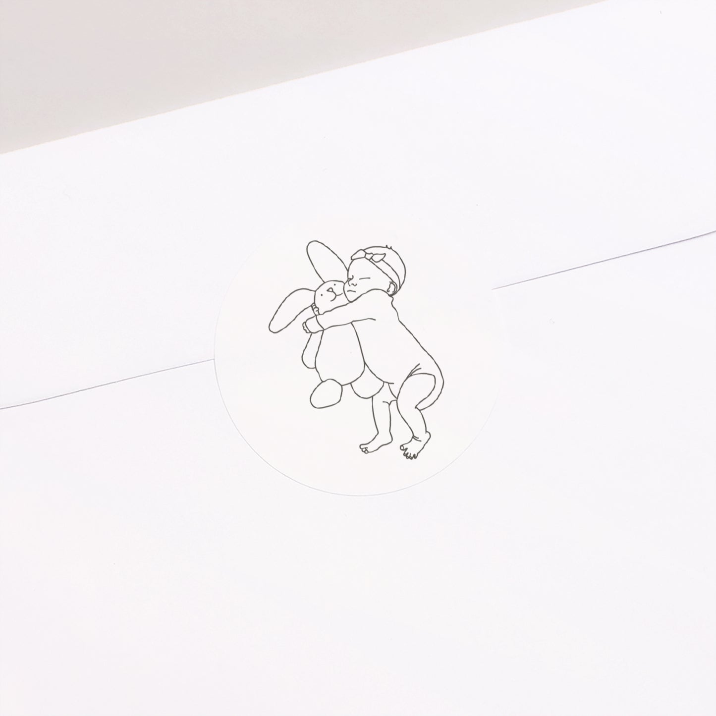 Sticker Geburt Rund Kuschelweich foto N° 1
